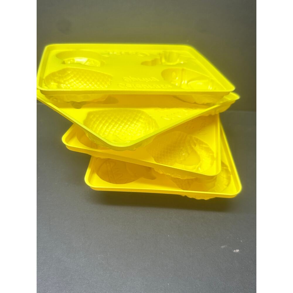 VTG 4X Celebrate Spring Jello Jiggler Tray Mold basket, egg, bunny, chick